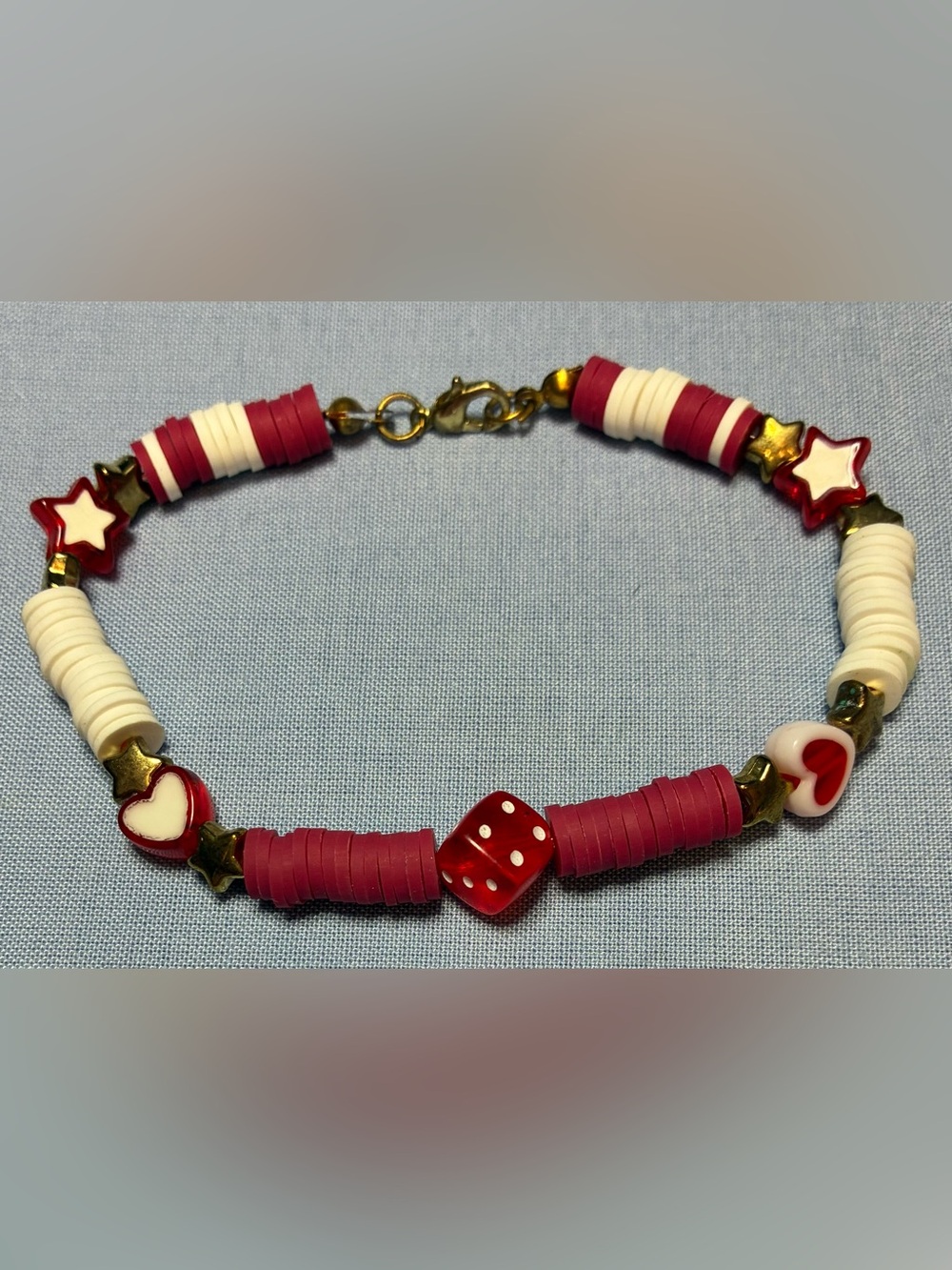 Red Dice Bead Necklace - Unbranded